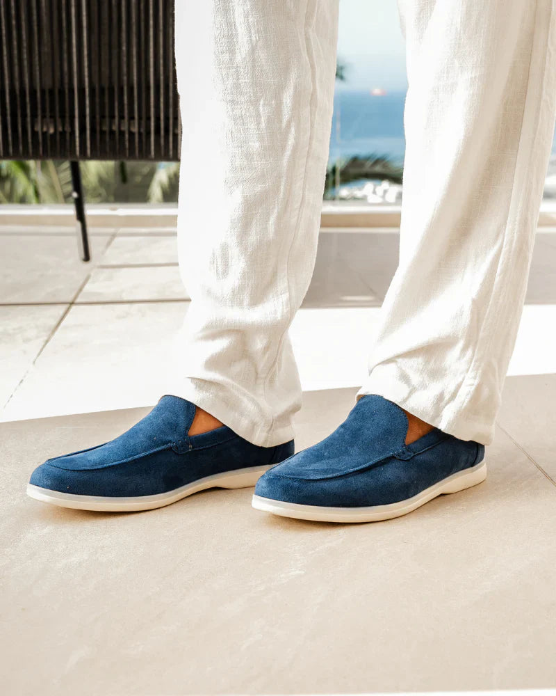 Classic Old Money Suede Loafers For Men