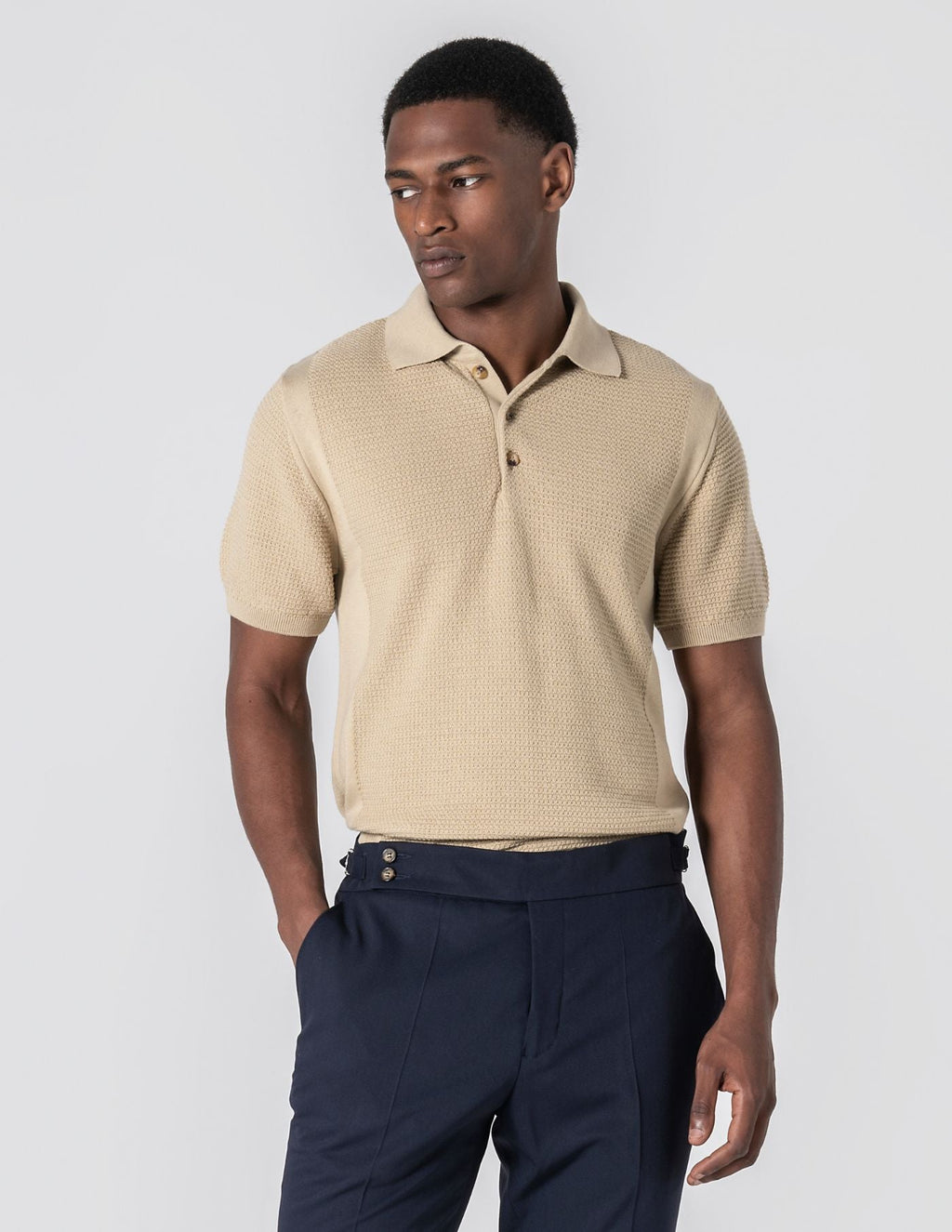 Old Money Structured Knit Polo