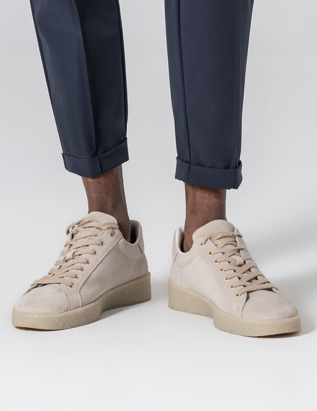 Old Money Cream Suede Sneakers