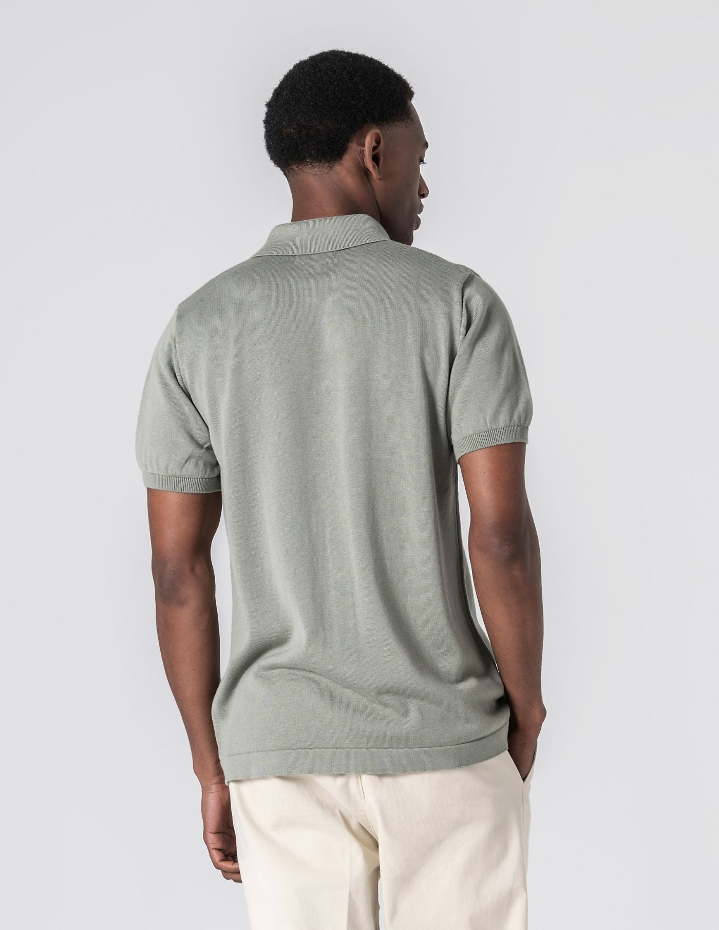 Old Money Pistachio Polo Elegant Slim Fit