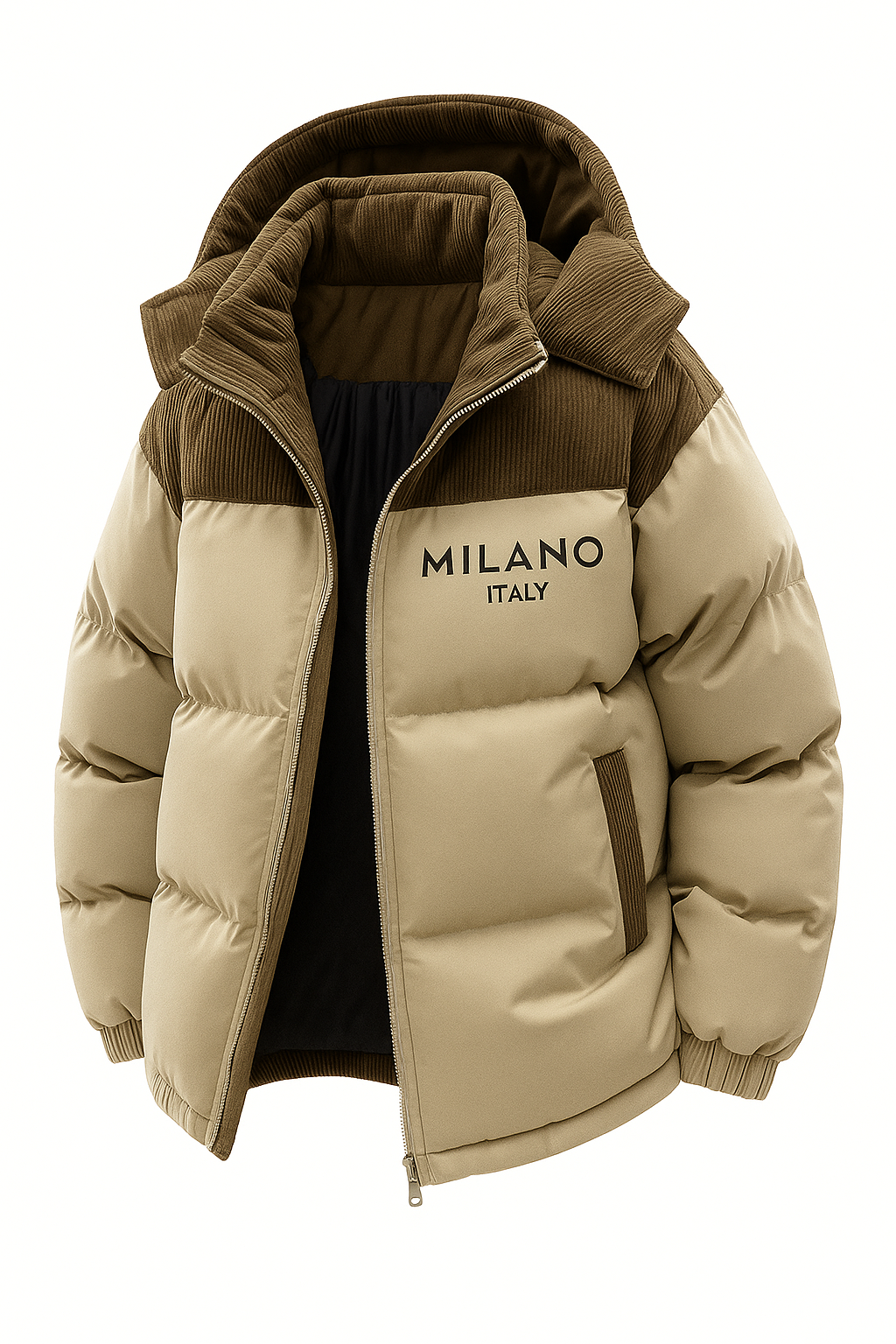 Milano Heritage Faux-Leather Hoodie — Italian Casual Luxury